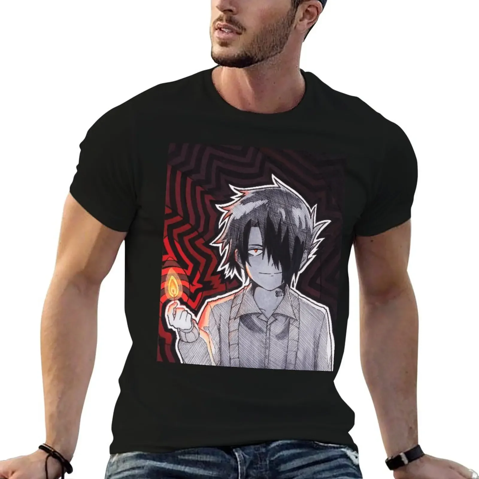 Play With Fire - Ray from The Promised Neverland T-Shirt plus size tops oversized graphic tee anime Short sleeve tee men