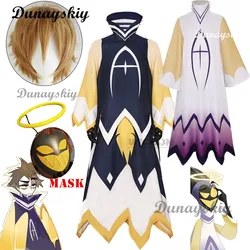 Hazzbin Adam Cosplay Anime Hotel wig Clothes Cosplay Costume Suit Unisex cos Halloween Party Adult Men Costume Adam Clothes Suit
