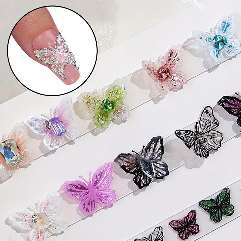 Nail Carving Mold Butterfly Silicone 3D Nail Stamping Plate Nail Stencils Tools DIY UV Gel Manicure Tools Nail Art Enthusiasts