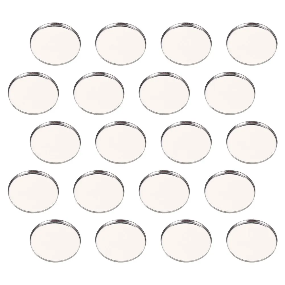50Pcs Empty Eyeshadow Plates Stainless Steel DIY Pallet Reusable Storage Box for Eye Shadow Lipstick Powder Travel Use