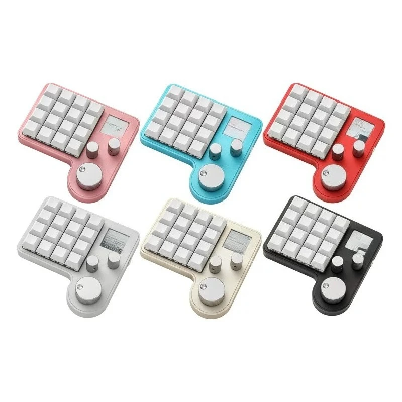 16 Keys 3-Knob Programmable Mini Mechanical Keypad, 3-Mode Wireless Ergonomic Shortcut Keyboard for Procreate Design Editing