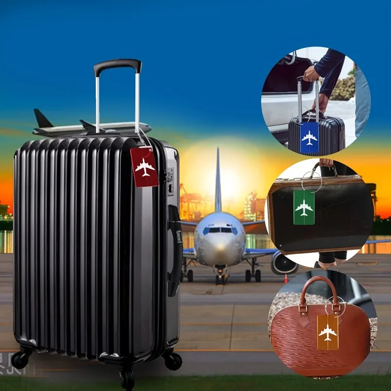 علامة أمتعة متينة من الألومنيوم ، تصميم حلقة فولاذية مضادة للسرقة ، تحديد الأمتعة ، علامة تسجيل وصول الطائرات ، الموضة ، 5 2.1 #5