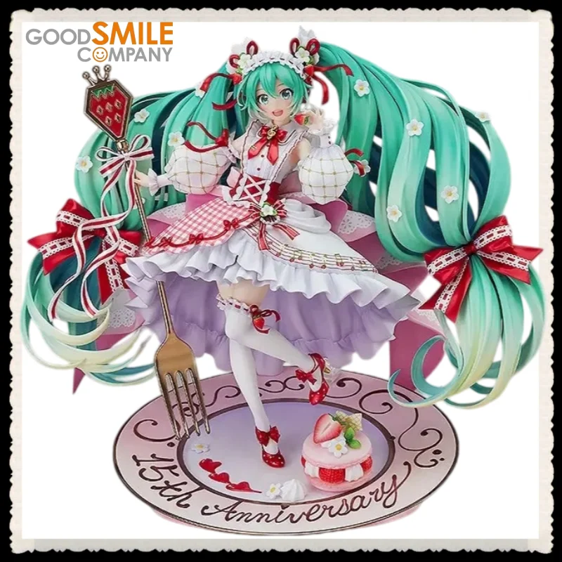 In Stock 100% Original GSC Hatsune Miku 15th Anniversary Strawberry Ver 1/7 Scale Painted Vocaloid Character Collectible Figure
