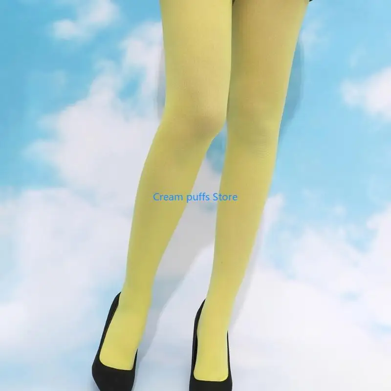 50le dames collants sur les chaussettes genou couleur bonbon couleur longs élastiques