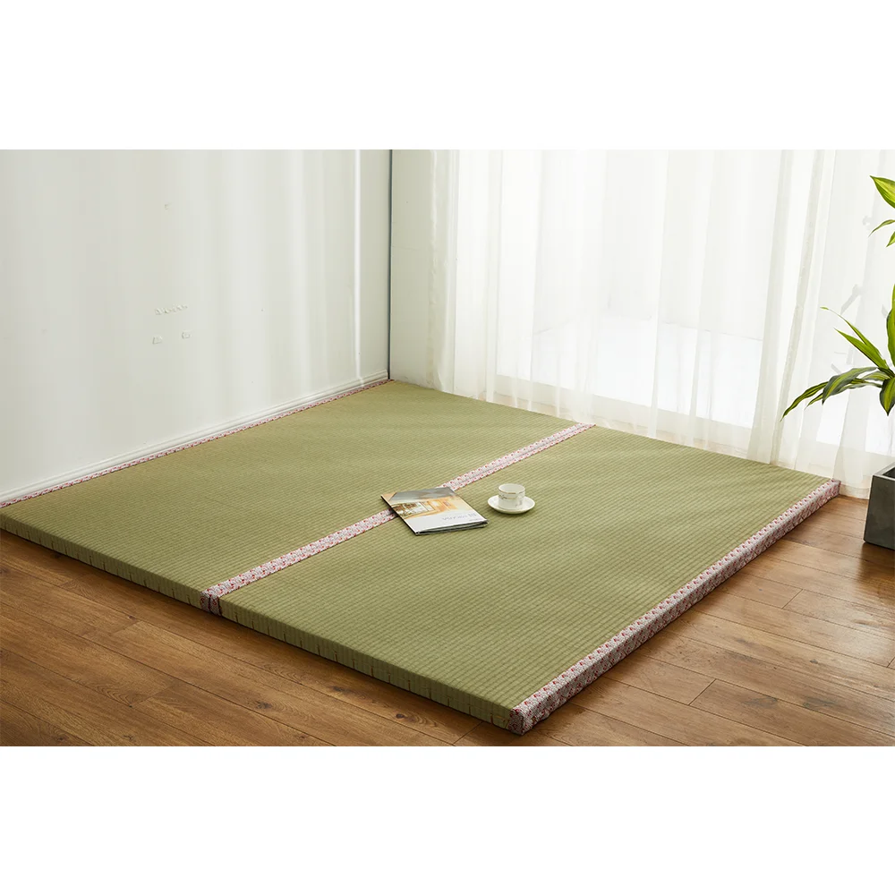 Tapete de palha dobrável, Tapete japonês Tatami, Ajuda a relaxar, Yoga Meditação