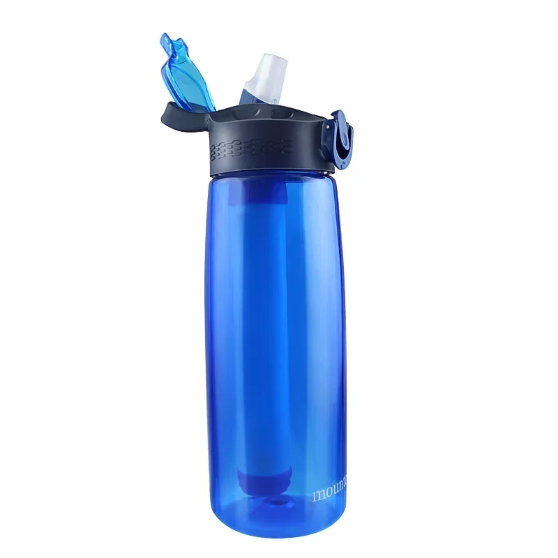 Purificador de agua, hervidor de agua con filtro para acampar al aire libre, deportes, supervivencia, suministros de emergencia, botella de sistema