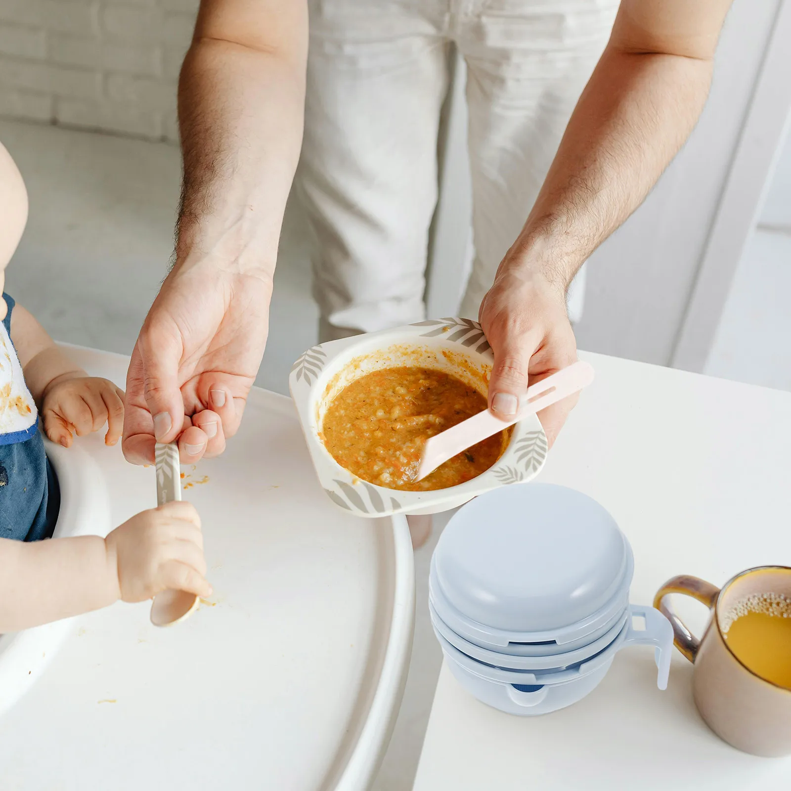 

Baby Food Maker Steamer Blender Toddler Food Masher Bowl Citrus Juice Grater Fruits Vegetables Grinding Bowl Non-Slip