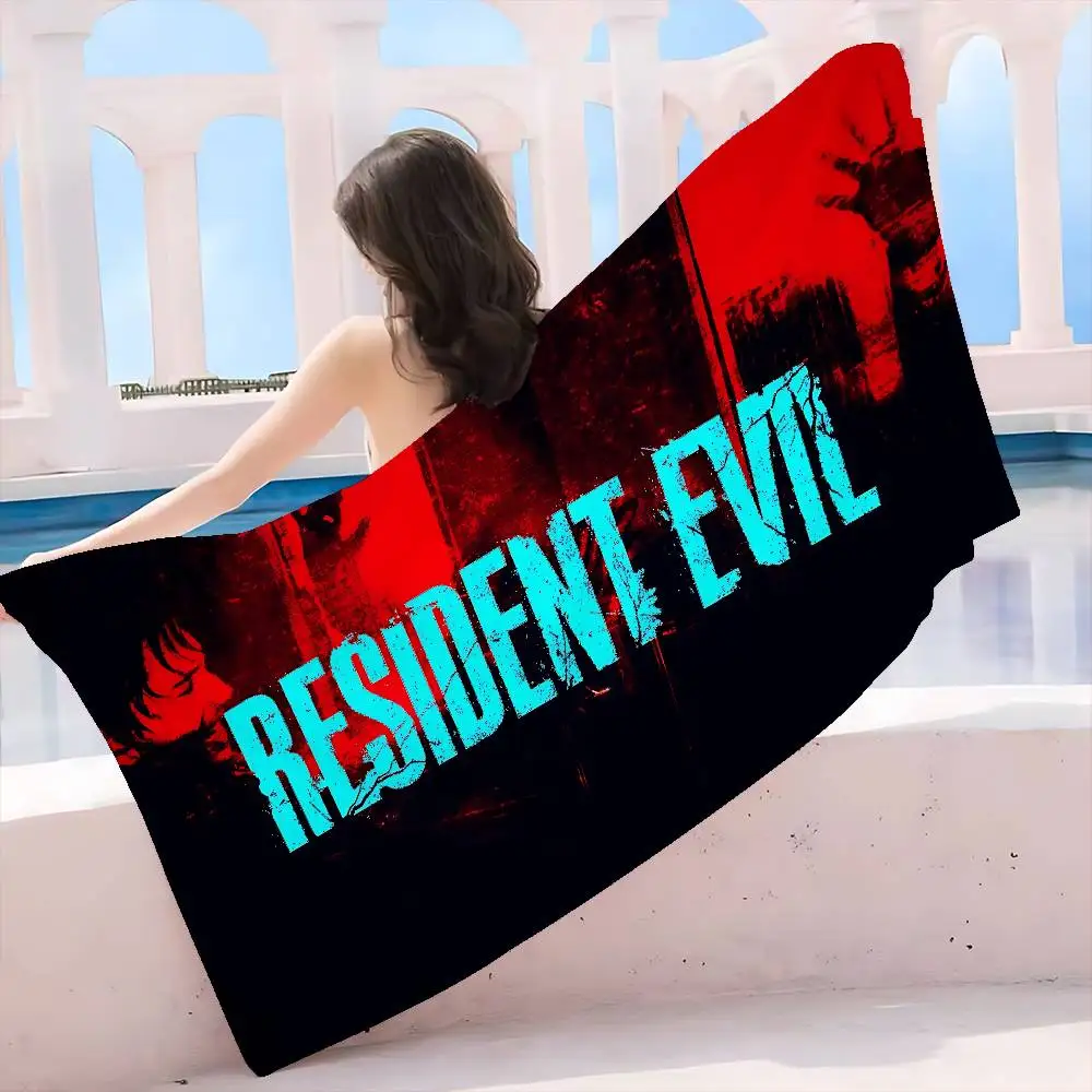 Horror Movie R-Resident E-Evil 2026 Big Microfiber Beach Towels Quick Dry Towel Sand Beach Towels Pool Towel