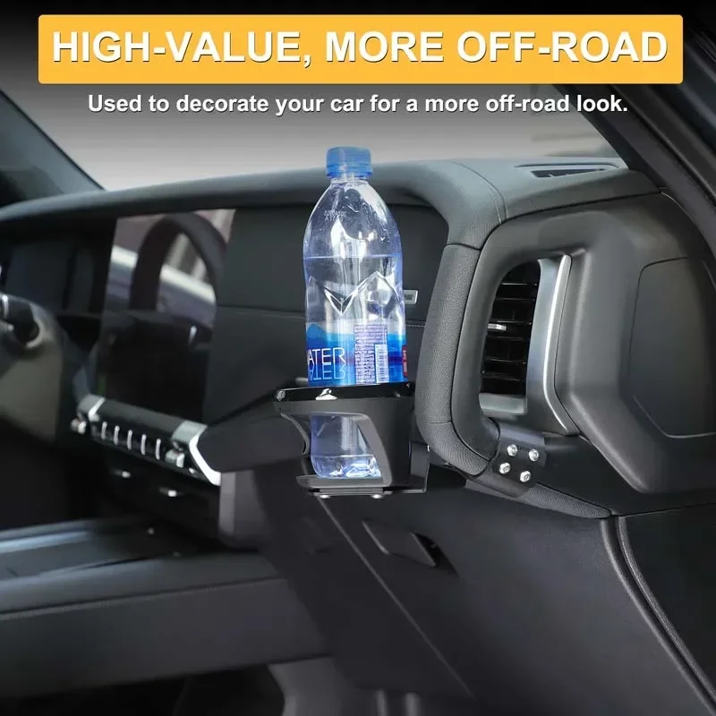 

Aluminum Alloy Black For CHANGAN Deepal G318 2024-2025+ Car instrument table beverage water cup holder Car interior accessories