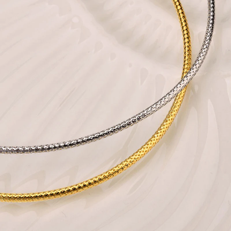 Italy 925 Sterling Silver Italian Torques Necklaces For Women Hollow Chain Jewelry 2025 Trend Girls Female Ladies High Quality