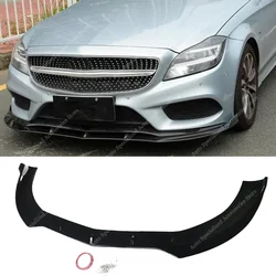 For Mercedes W218 C218 Front Bumper Lip Spoiler Splitter Diffuser CLS250 CLS350 CLS400 CLS500 2014-2017 Facelift Bodykits Tuning