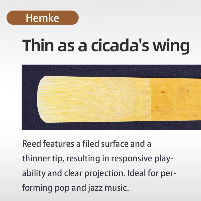 Hemke B-Flat E-Flat Alto Tenor Soprano Saxophone Rico Reeds for Popular Jazz Style