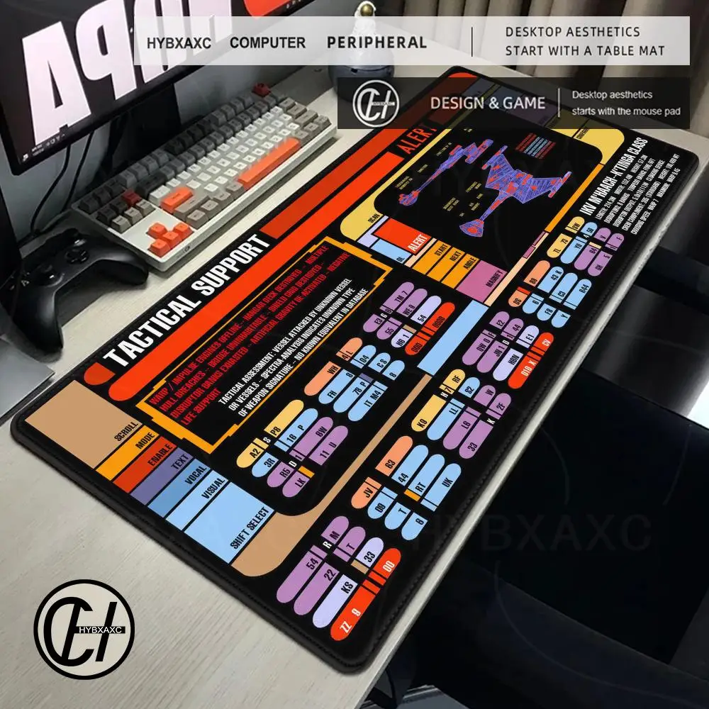 Raumschiff Blueprint Gamer Mauspad Schreibtischunterlage Computerschrank Star Trek Spiel Bürozubehör Tastatur Anime Extended Large