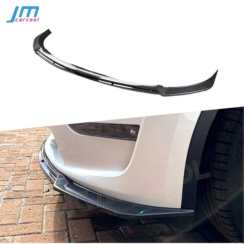 

ABS Car Front Bumper Lip Chin Spoiler Splitters for Tesla Model Y 2020+ Auto Front Bumper Lower Lip Decorative Cover Body Kits