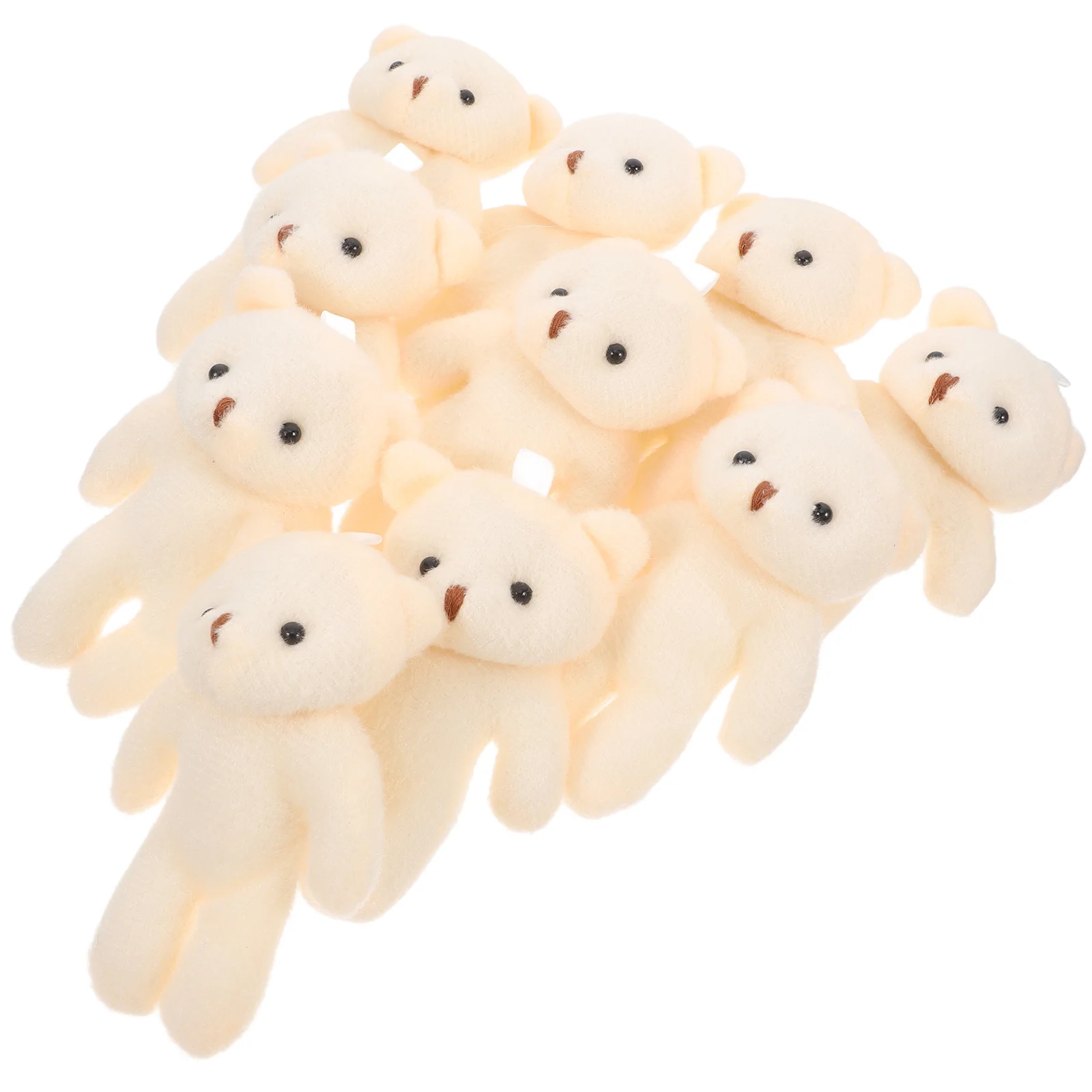 10 Pcs Bears for Baby Shower Mini Girls Beige Pp Cotton Child Stuffed Animals