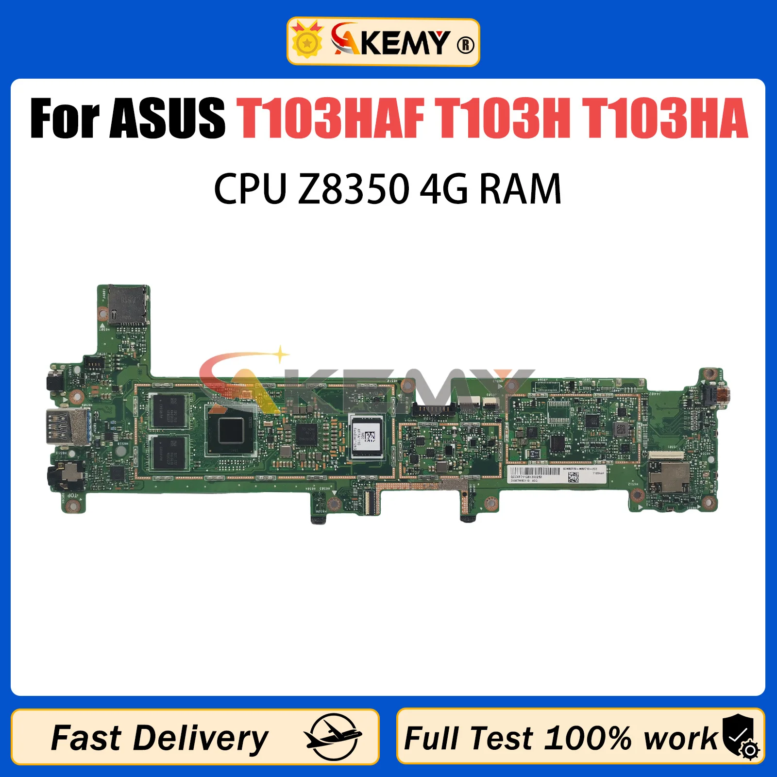 AKEMY T103HAF płyta główna dla ASUS Transformer Mini T103HAF T103H T103HA płyta główna laptopa z procesorem Z8350 4GB-RAM 0G-SSD używane