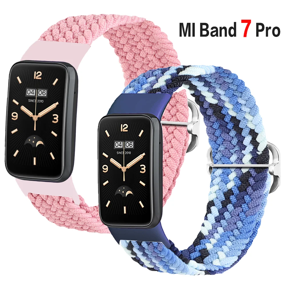 Pleciony pasek z pętlą solo do bransoletki Xiaomi Mi Band 7 Pro Elastyczna regulowana opaska na nadgarstek Correa miband 7 pro mi band 7 pro strap