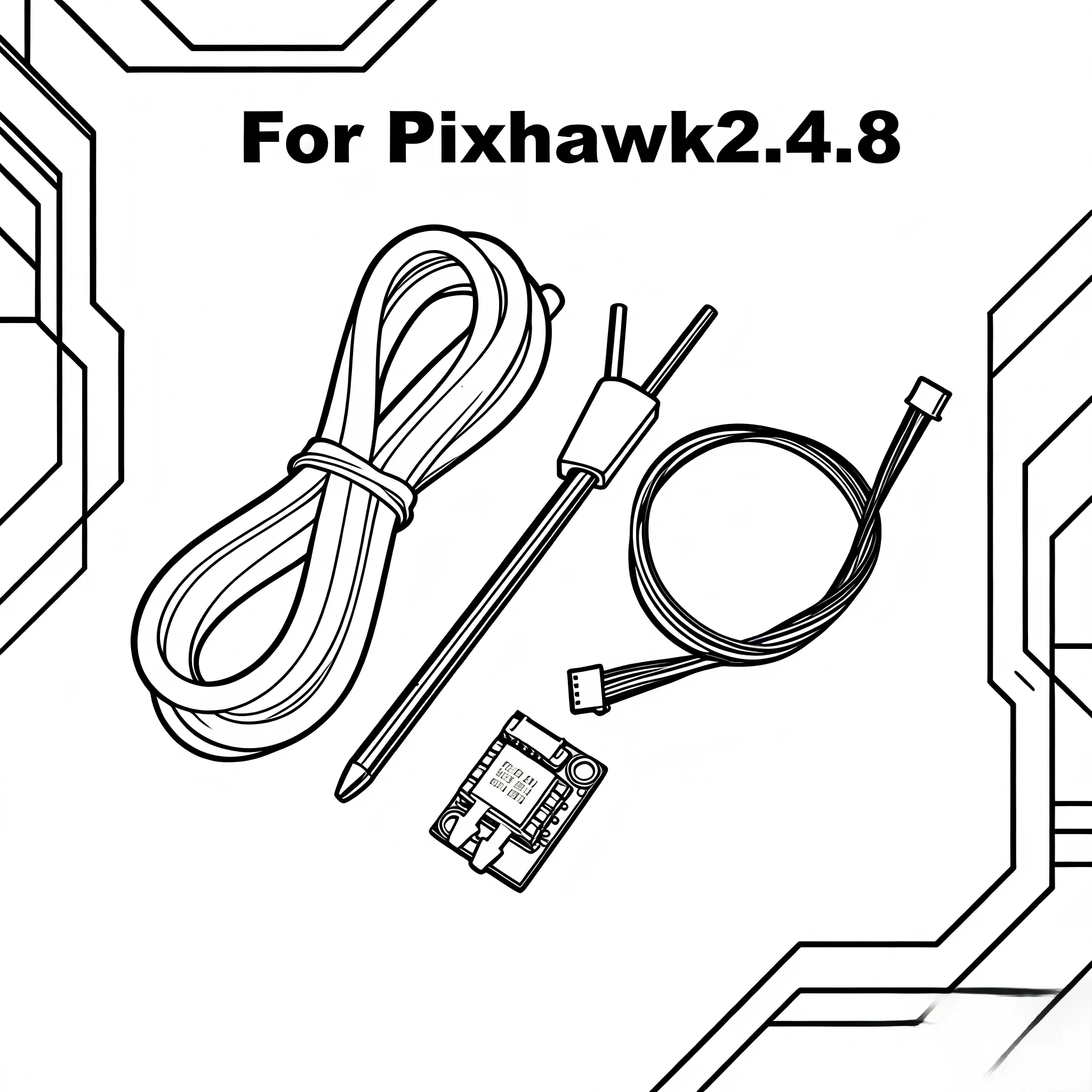 

PX4 Differential Airspeed Pitot Tube MS4525DO + Pitot Tube Airspeedometer Airspeed Sensor for Pixhawk2.4.8/6C Flight Controller