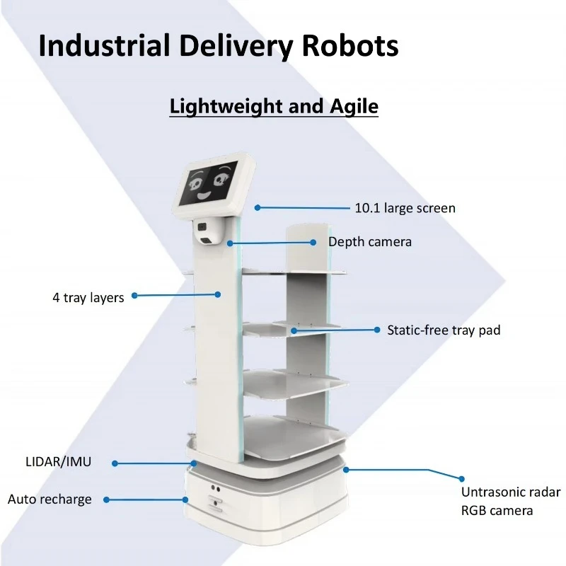 Factory Direct Sales Warehouse Intelligent Carrying Robot Support Secondary Development Wheeled Robot 80kg