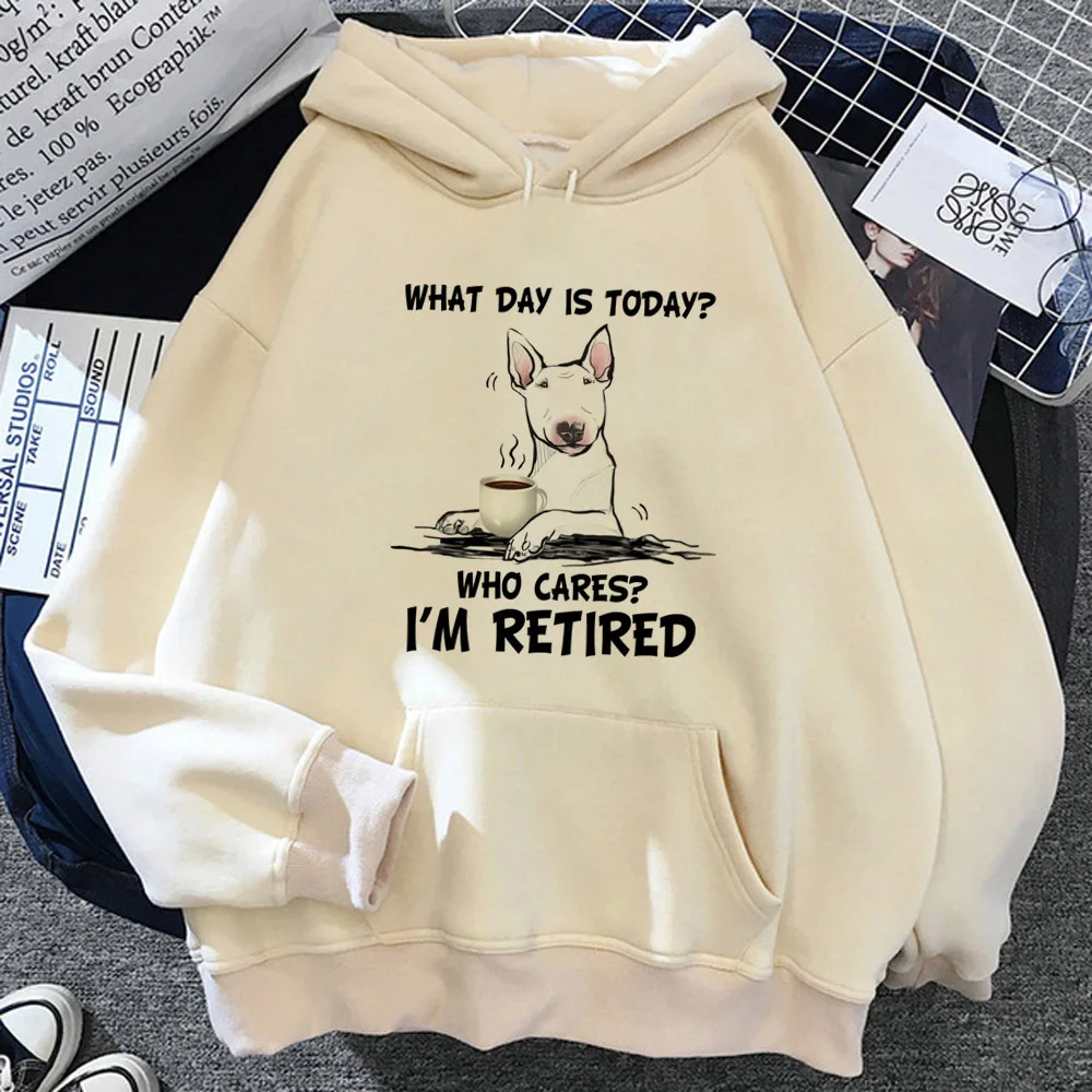 

Bull Terrier hoodie trendy winter athleisure patterned harajuku casual wear women sweatshirts Japanese pattern Y2K