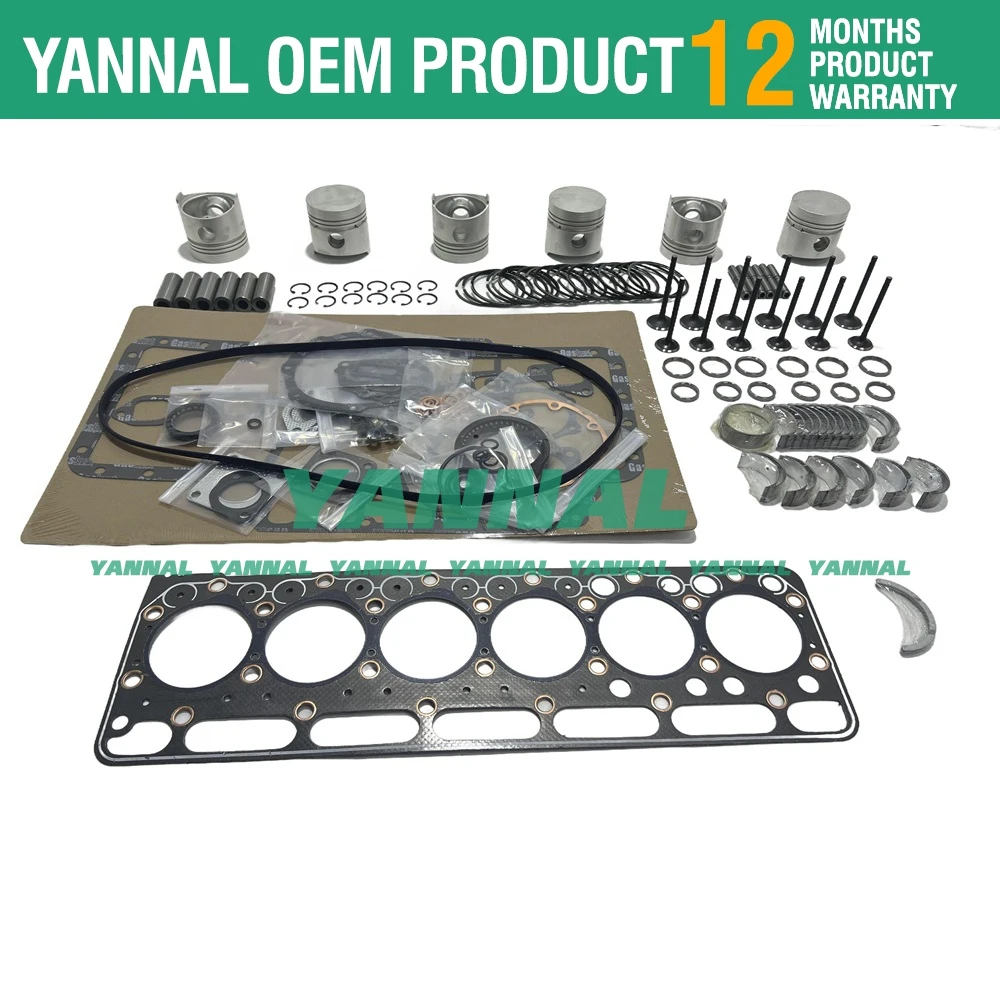 S2800 Overhaul Rebuild Kit (No cylinder liner) For Kubota S2800 S2800-B Engine M4950DT 85mm 15521-21110 19274-21110 19439-21110