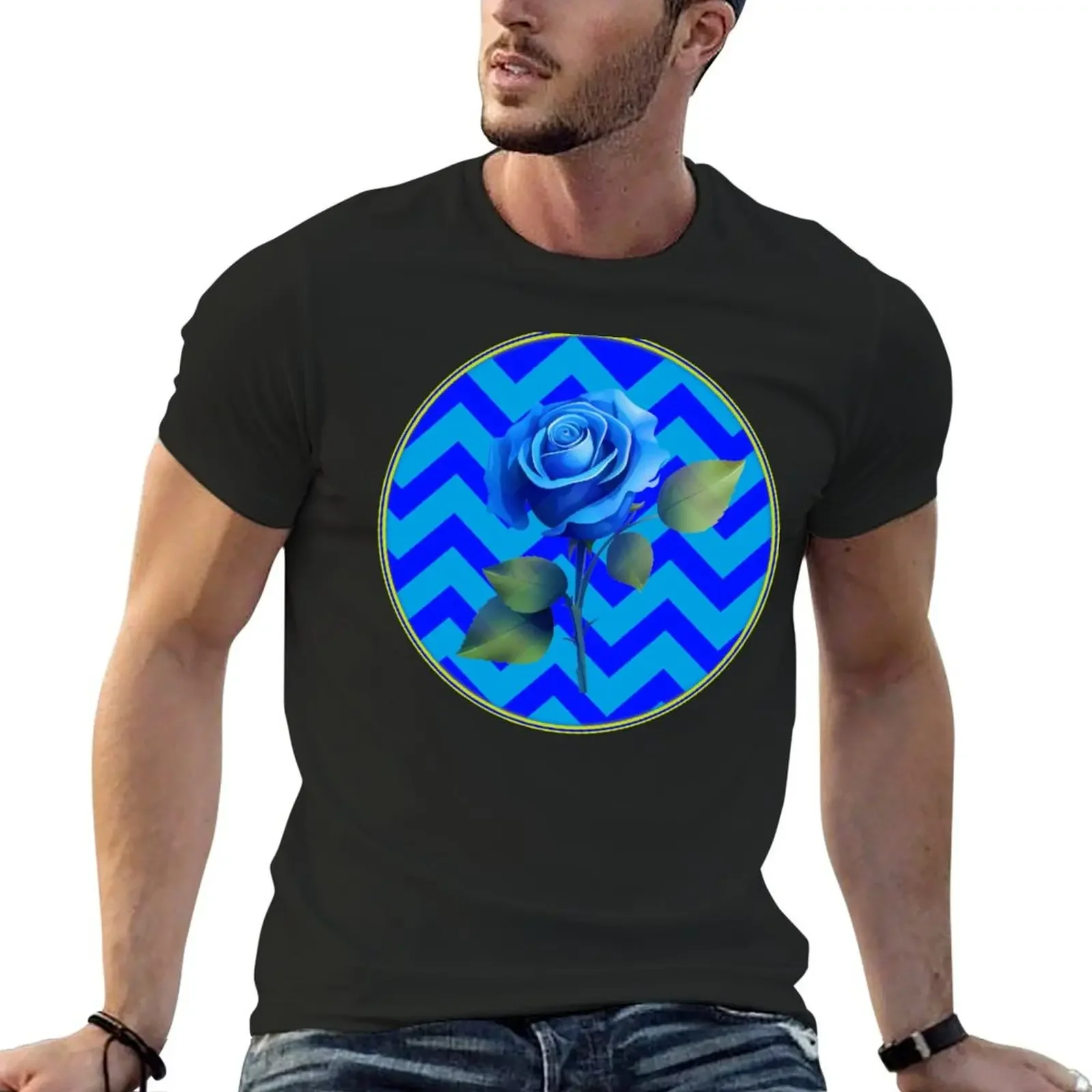 Blue Rose Twin Peaks T-Shirt designer shirts tops kawaii clothes for a boy Short sleeve tee men