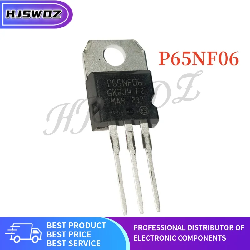 10PCS/LOT STP65NF06 P65NF06 65A 60V 65N06 65NF06 TO-220 TO220 Transistor MOSFET