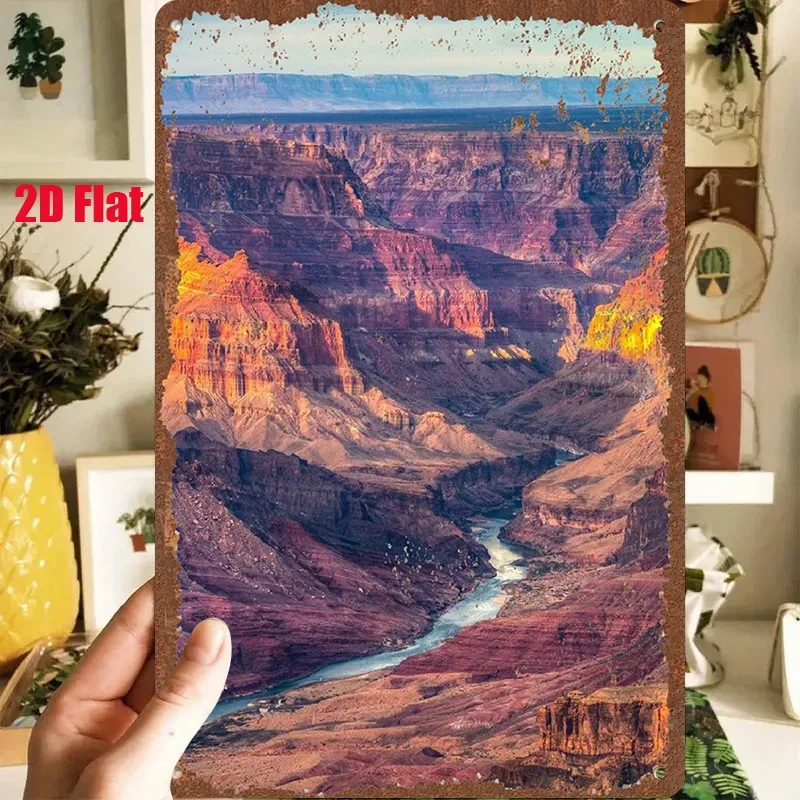 2D Flat - 1pc 2D[Flat] Metal Sign Retro Tin Painting 
