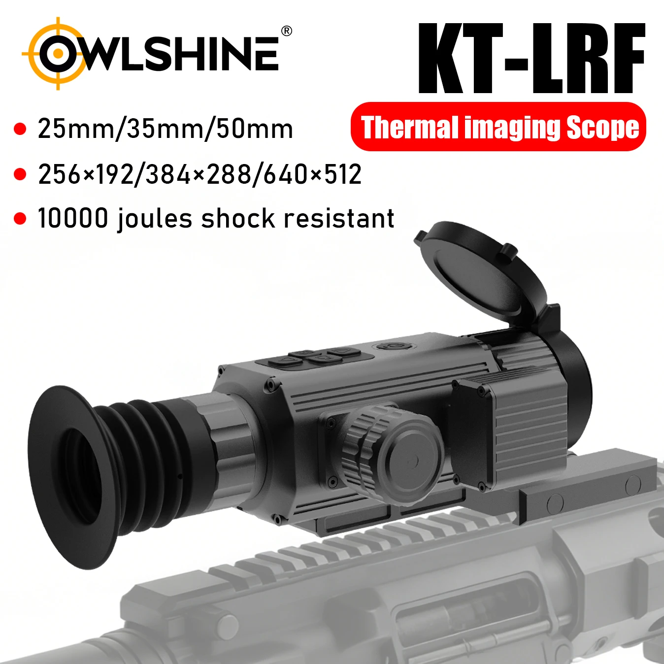Thermal Imaging Scope 50Hz Thermal Monocular 25mm 35mm 50mm Lens Thermal 1-8X Zoom Sight Hunting With Video Rec , with WIFI