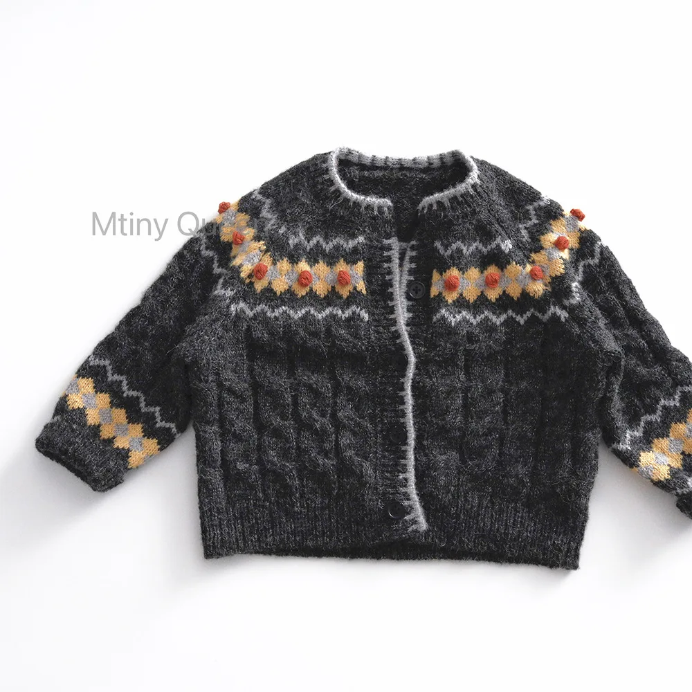 

2025 Autumn New Children Casual Sweater Cardigan Girls Long Sleeve Knit Coat Baby Boy Cotton Knitted Jacket Kids Casual Clothes