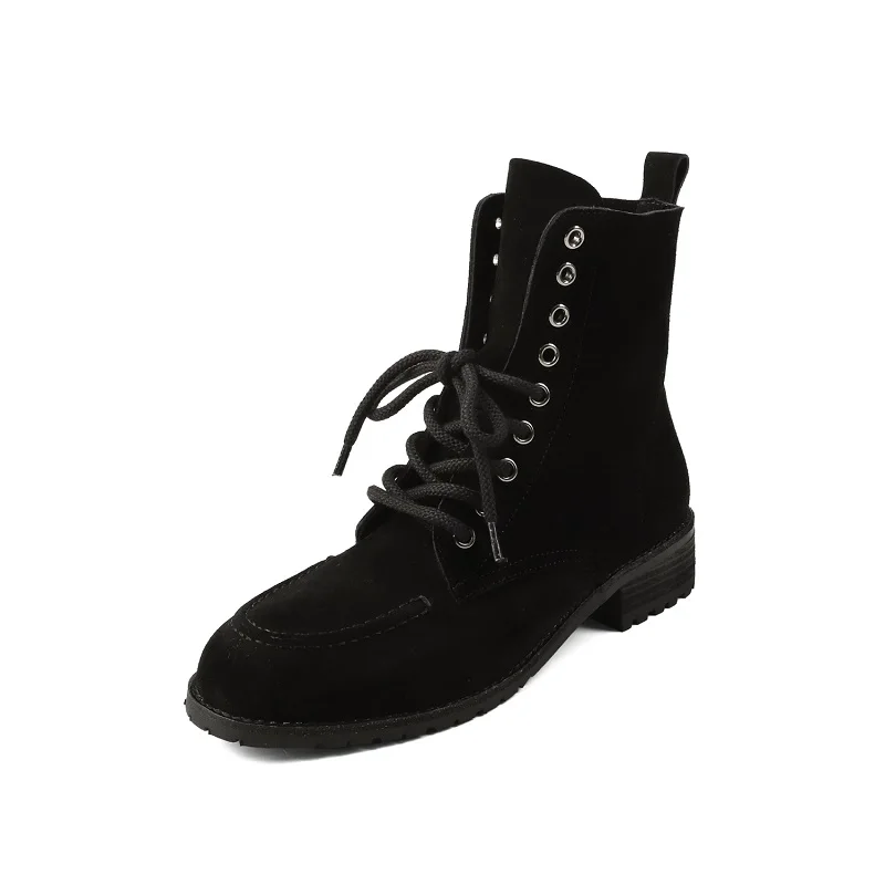 Women Boots Classics Style Ladies Designer Shoes Lace-Up Boots for Genuine Leather Handmade Retro Ankle Boots
