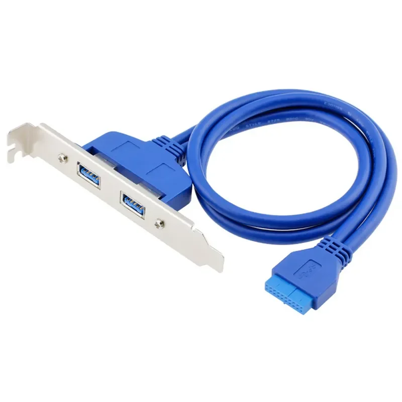 Dual Port USB 3.0 High Speed Main Board PCI Expansion Card with 20Pin Interface Long Baffle 20Pin to 3.0 TYPE-C