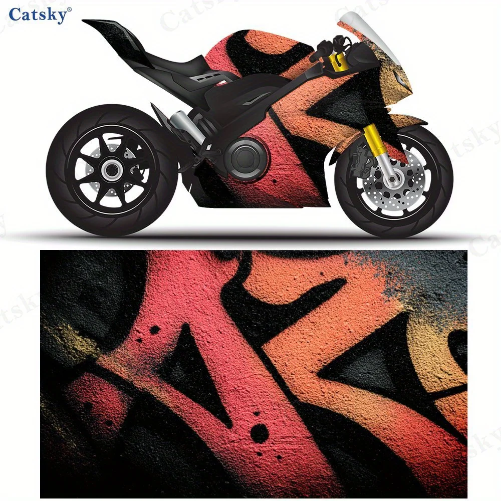 

Кромкие мотоциклетные пленки с рисунком граффити, ПВХ-пленки для настройки мотоцикла, прочные клейкие наклейки