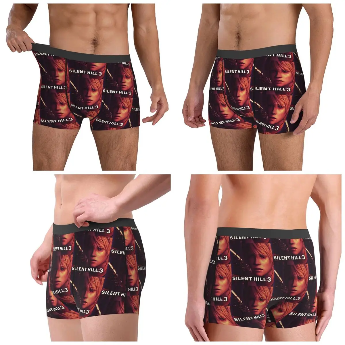 Boxer Mutande Pantaloncini Silent Hill 3 Box Art Cover Mutandine Intimo ventilato da uomo per Homme Man Regalo fidanzato