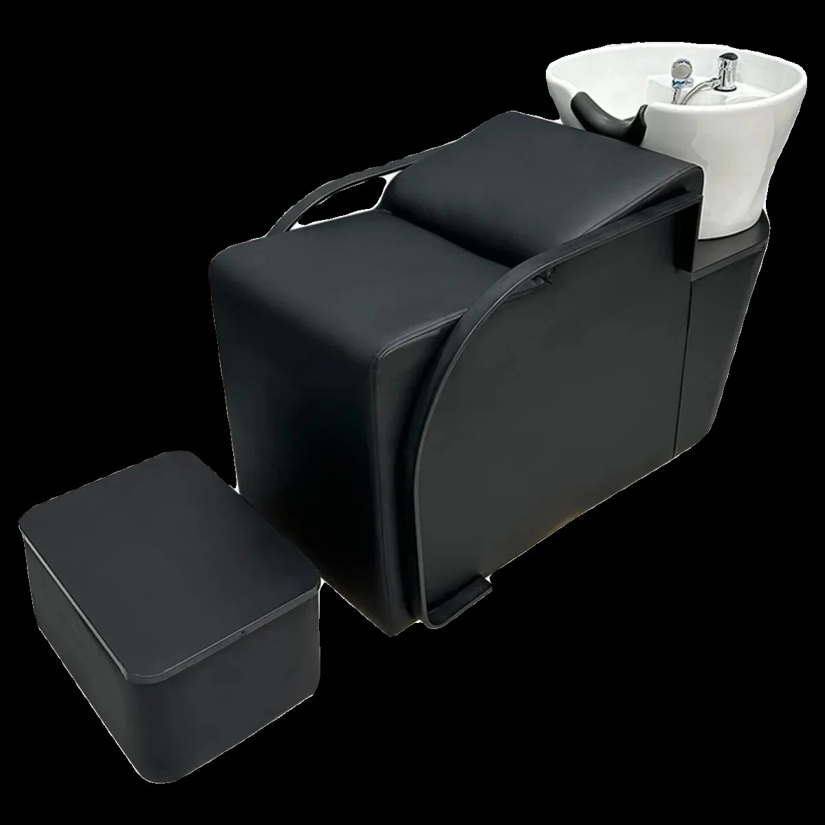 

Ceramic Basin Barber Shop Shampoo Chair Special Stainless Steel Flush Hair Salon Lying Half Shampoo Chair