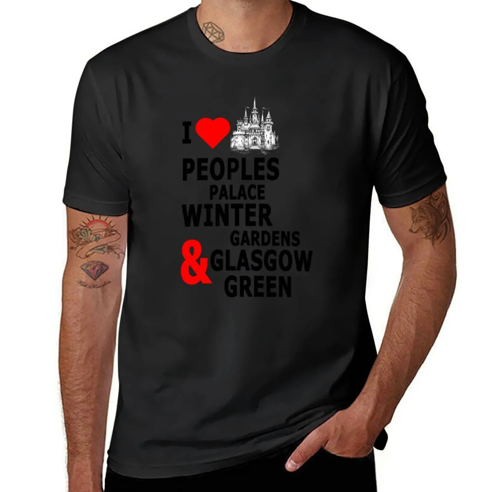 Friends of People's Palace Winter Gardens and Glasgow Green T-Shirt customizeds oversized Men's cotton t-shirt