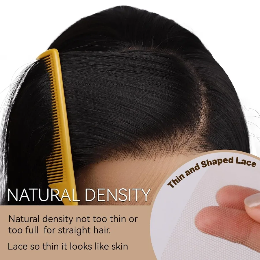 شعر مستعار بني 13x4 دانتيل أمامي اصطناعي مقطوع مسبقًا 26 بوصة طويل مستقيم بدون صمغ شعر مستعار بني فاتح للنساء السود Suita