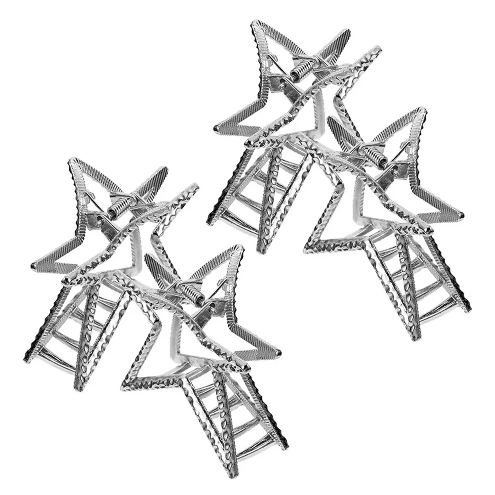 

4Pcs Small Metal Star Hair Claw Clips Decorative Jaw Clips for Women Party Wedding Hair Accessories Small Claw Clip