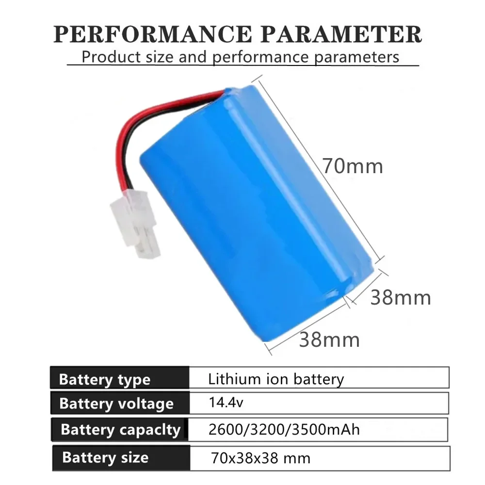 Aleaivy 14.8V 3200mAh is suitable for ILIFE A4 A4s V7s A6 V7s Plus robot vacuum cleaner rechargeable lithium battery