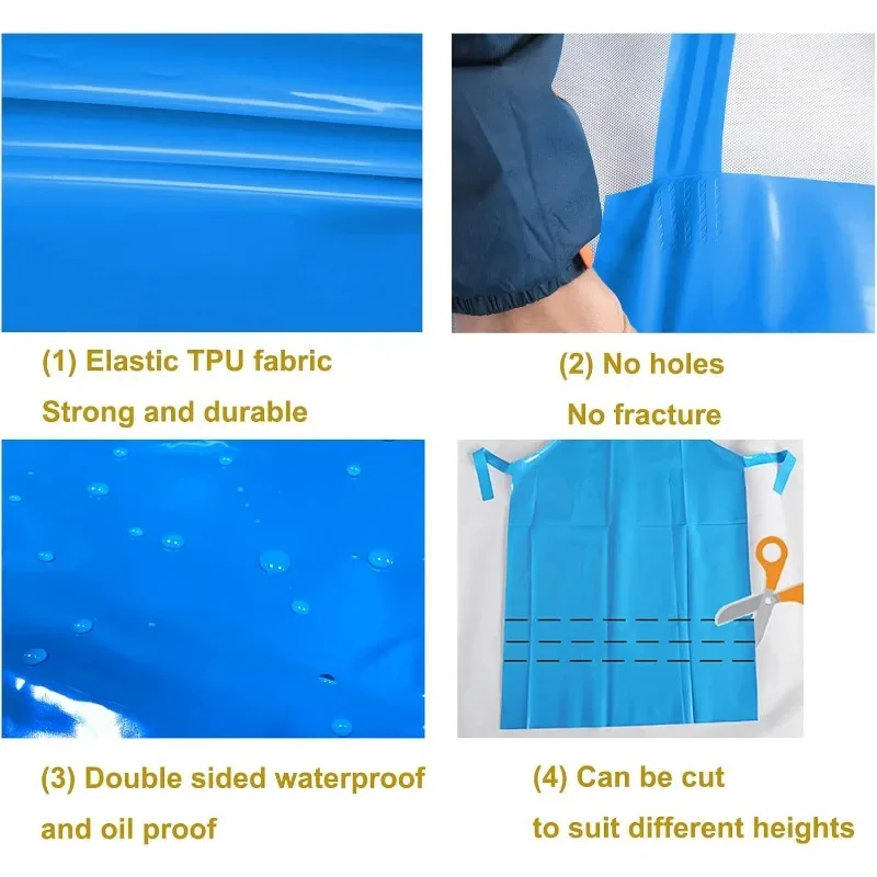 ELEBOX ผ้ากันเปื้อนเอี๊ยมกันน้ํามันกันน้ําผ้ากันเปื้อนยูทิลิตี้ผ้ากันเปื้อนทนสารเคมีพร้อมผ้ากันเปื้อนทํางานแบบแขนน้ําหนักเบาเป็นพิเศษ