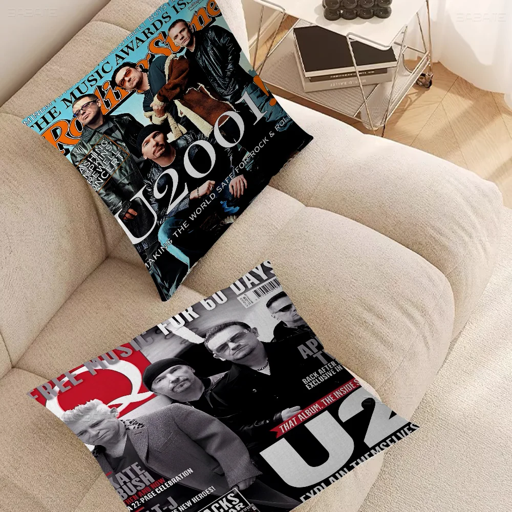 Rock Band Star U-U2 Music Pillow Cover for Bedroom Room and Living Room Sofa Decorative Cushion Cover