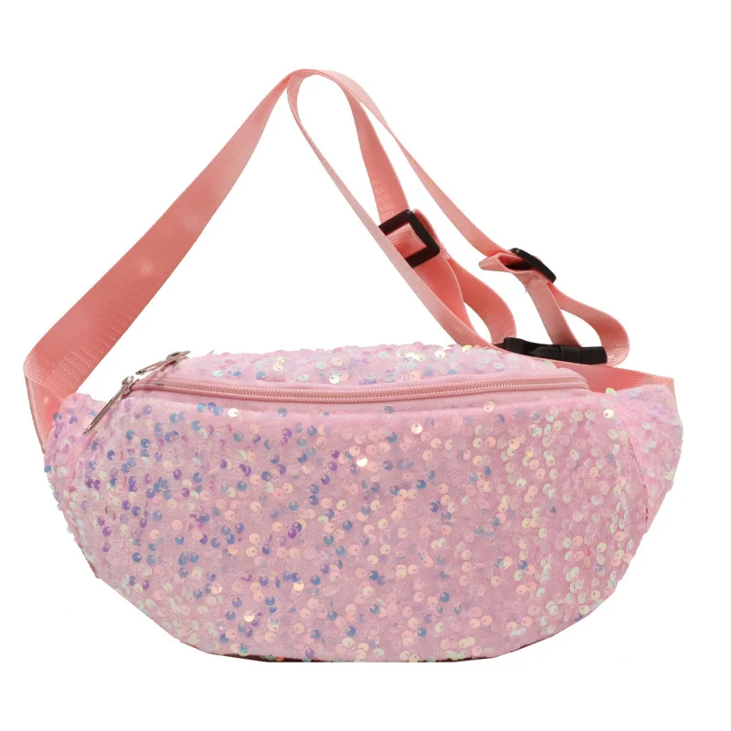 Luxury Women Sequins Waist Bag Fashion Fanny Pack Casual Shoulder Crossbody Chest Bag Female Hip Hop Belt Bags Trend