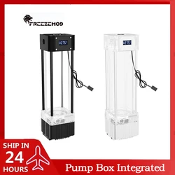 FREEZEMOD AIO Pump+Reservoir With Temperature Display,Water Tank Res Combo For PC Water Cooling System 200mm/250mm/300mm