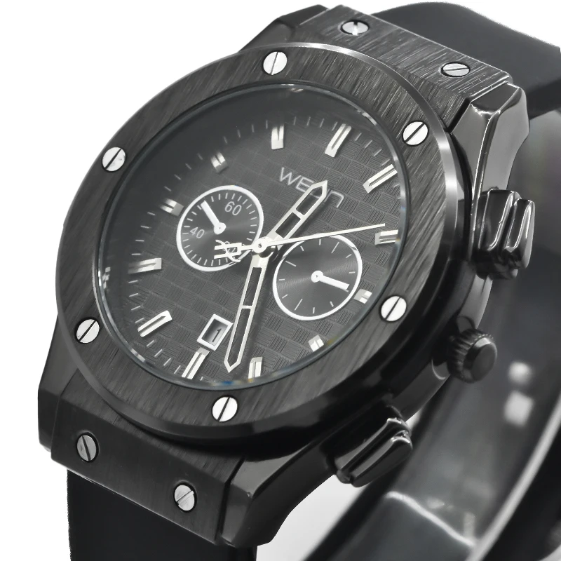 달력이있는 스포츠 실리콘 시계 클래식 대형 다이얼 패션 대기 커플 야외 트윈 배럴 남성용 및 여성용 시계