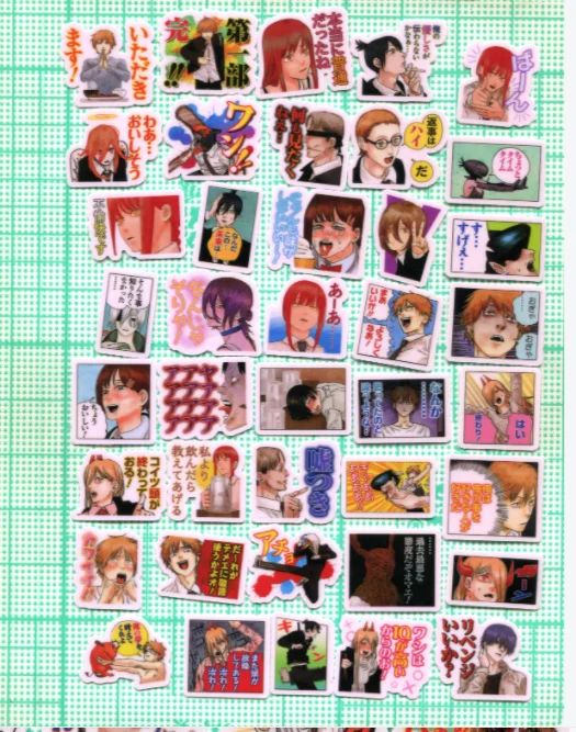 40pcs Chain saw man MANY STYLES  2-3cm Sticker