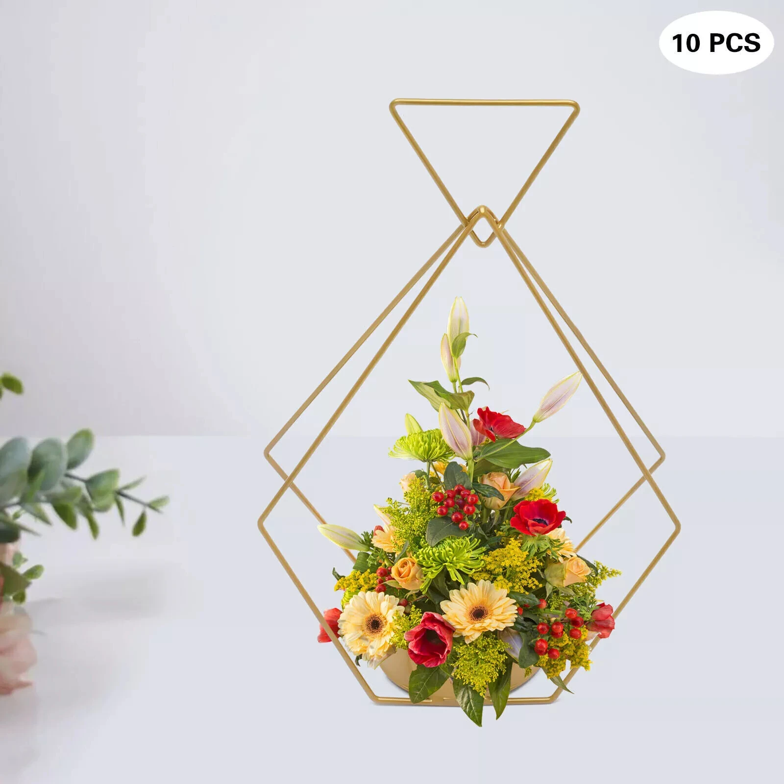 

10-Piece Wedding Flower Basket Set: Elegant Hanging Planters for Ceremony & Decor