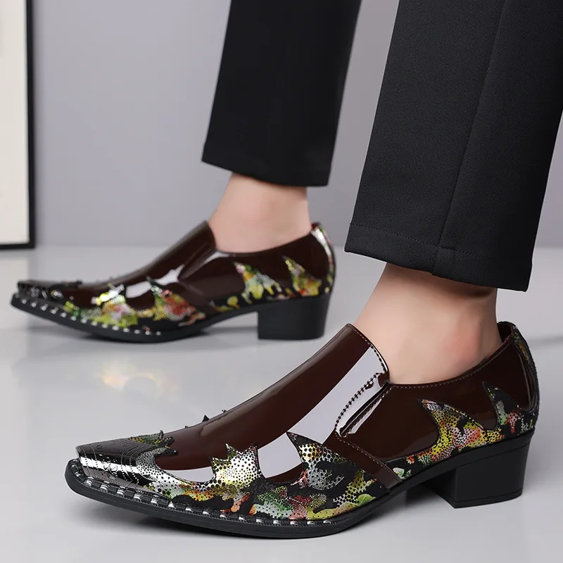 New Black Shine Shoes Mirrored Dress Shoe Man 2027 Loafers Wedding Dress Office Formal Shoes for Man Tuxedo Business Mocasines
