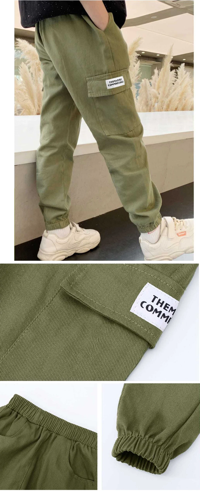 Pantalon Cargo Survêtement Léger Enfant 5-18 Ans – Séchage Rapide, Taille Élastique, Style Sportif