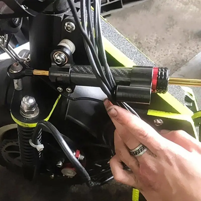 M76E Motorrad-Lenkungsdämpferstabilisator mit Ösenanschlüssen, einstellbarem Widerstand und kurzem 252-mm-Körper für die Straße – Detail 3