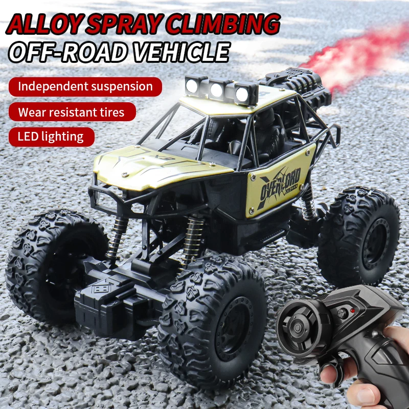 NEW 1:16 Scale Remote Control Monster Truck High Speeds 20KMH Off-Road RC Car with LED Lights for Adults Kids Durable Gift Ready
